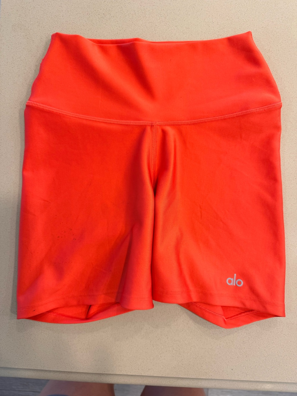 ALO Yoga Women's Airlift 5 inch Orange Athletic Shorts